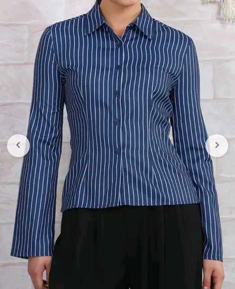 Classic Pinstripe Button-Up Shirt