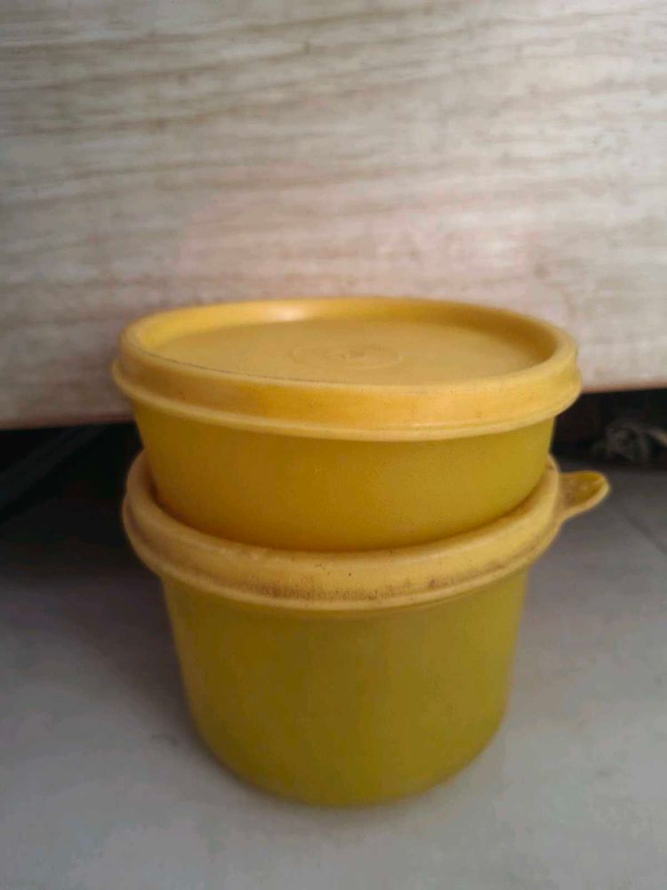 Set of 2 Yellow Tiffin box / Containers
