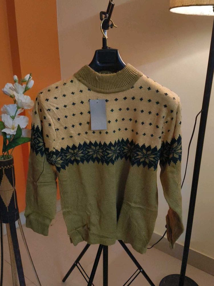 New Vintage Patterned Knit Sweater (Unisex)