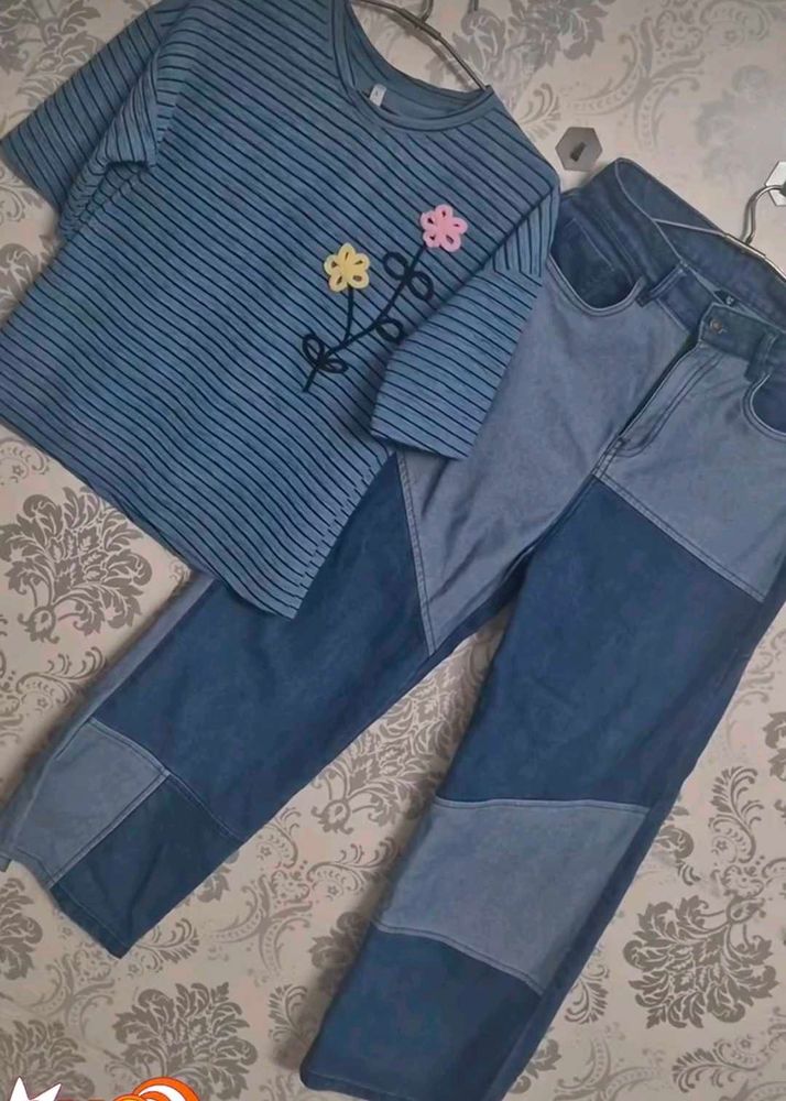 jeans top combo
