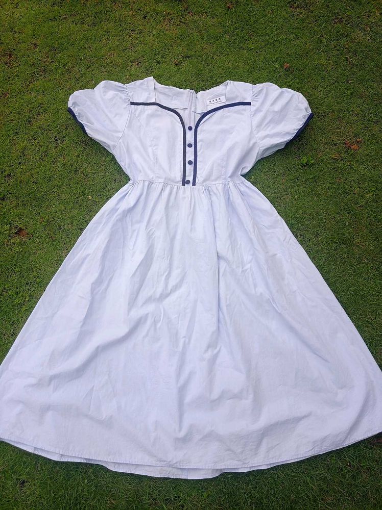 Cute Puff Sleeve Midi Dress