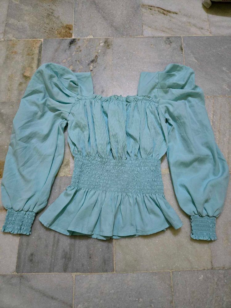 Chic Smocked Square Neck Top