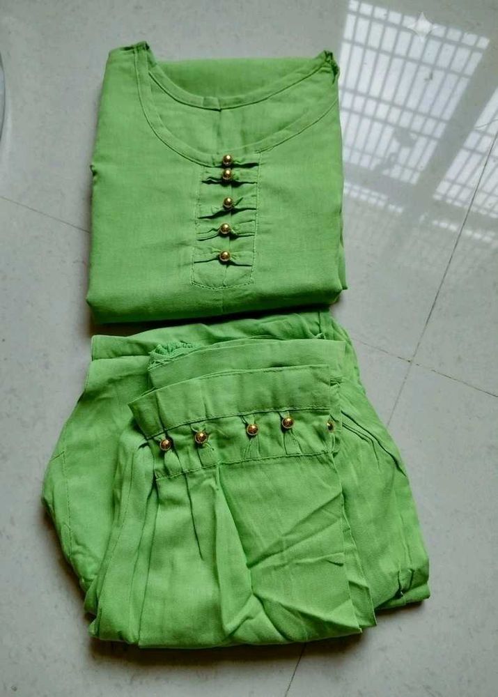 Light Green Kurta Set with Trousers