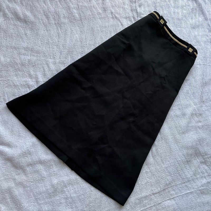 Elegant Black Midi Skirt