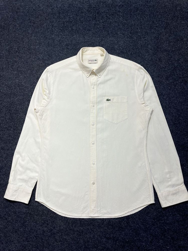 Lacoste Men's White Corduroy Shirt