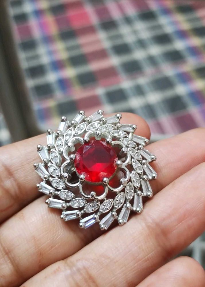 Stunning Red Stone Statement Ring