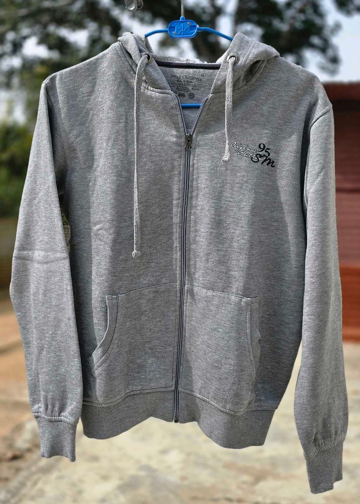 Gray Zip-Up Hoodie