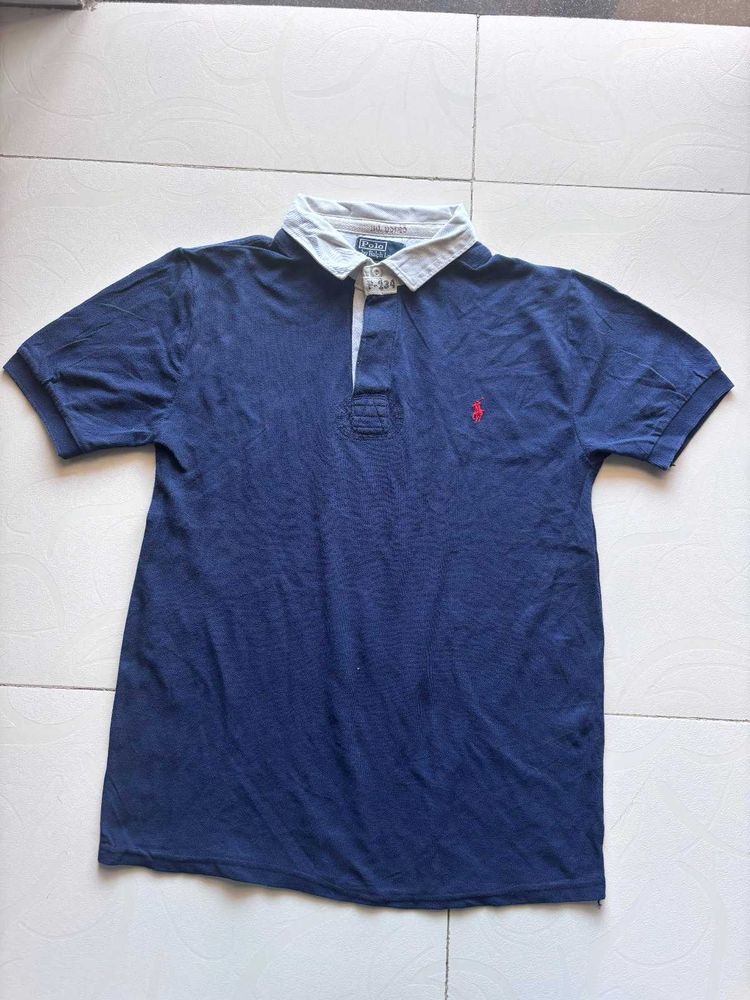 Ralph Lauren men's Blue polo tshirt with red pony
