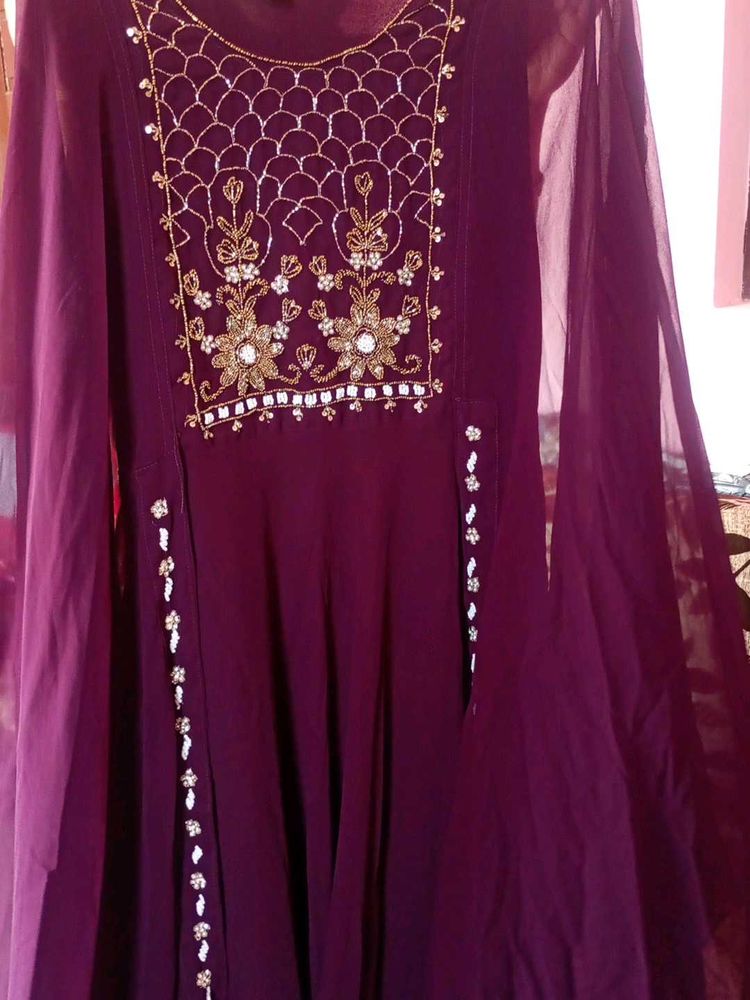 Elegant Embroidered Ethnic Gown