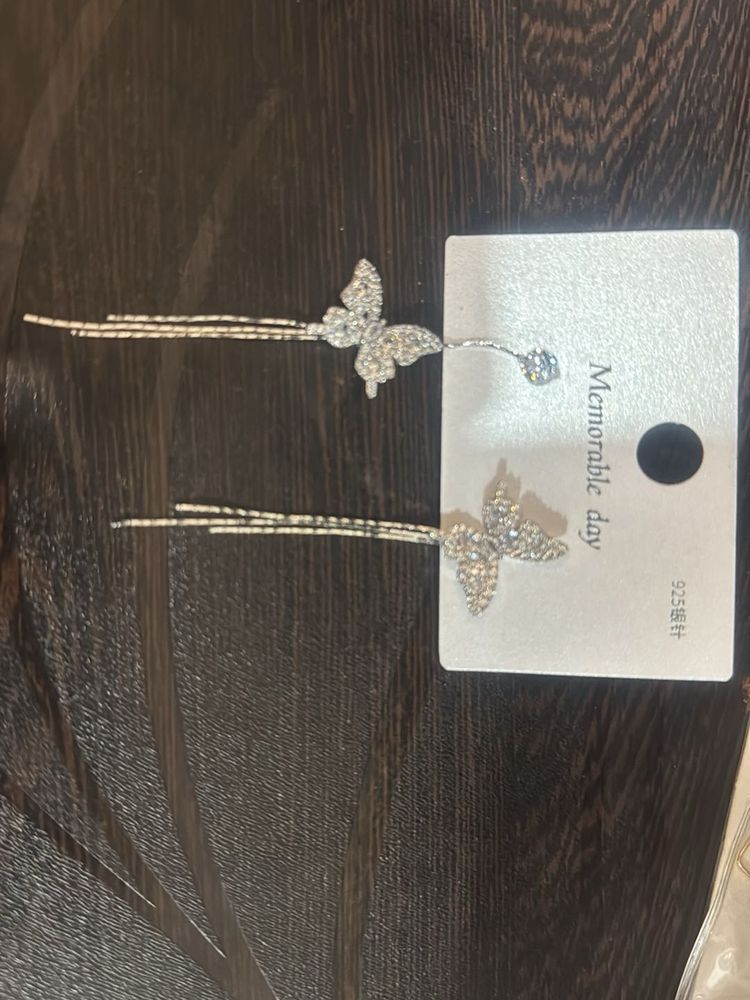 Sparkling Butterfly Drop Earrings