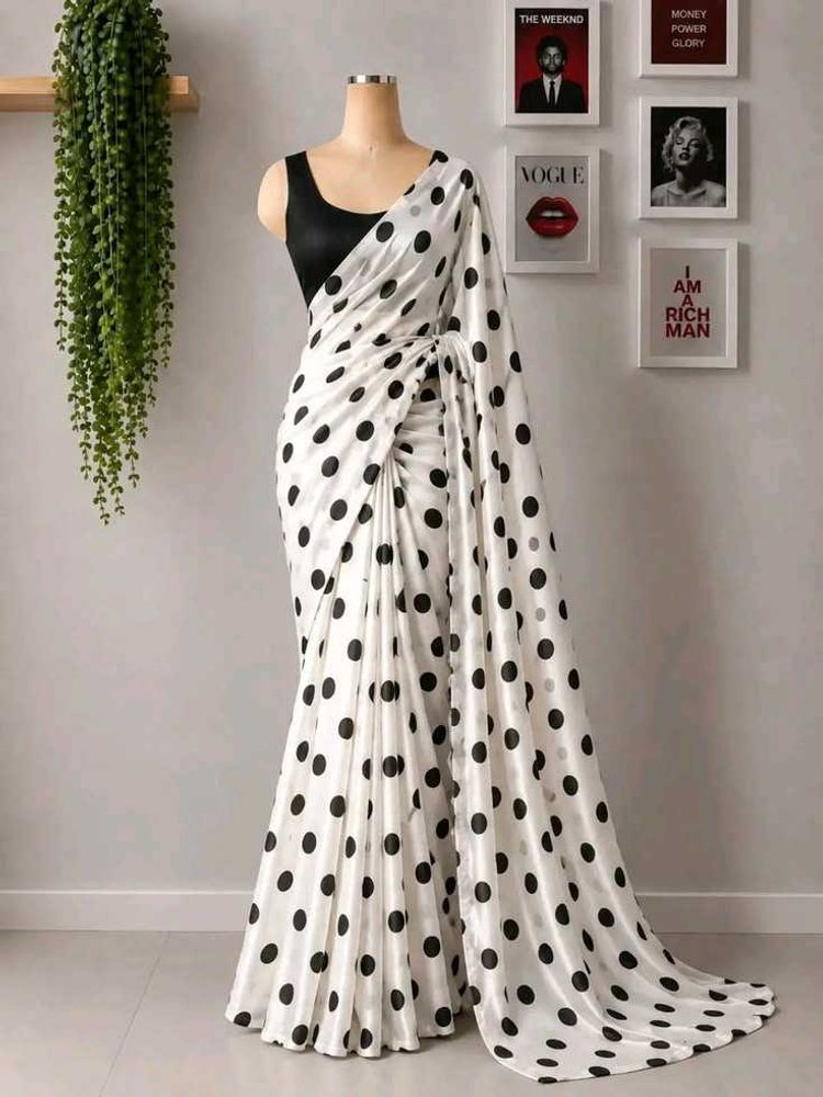 Classic Polka Dot Saree
