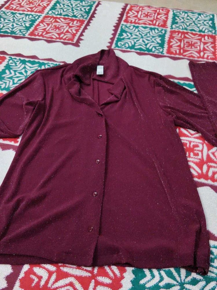 Sparkly Burgundy shirt