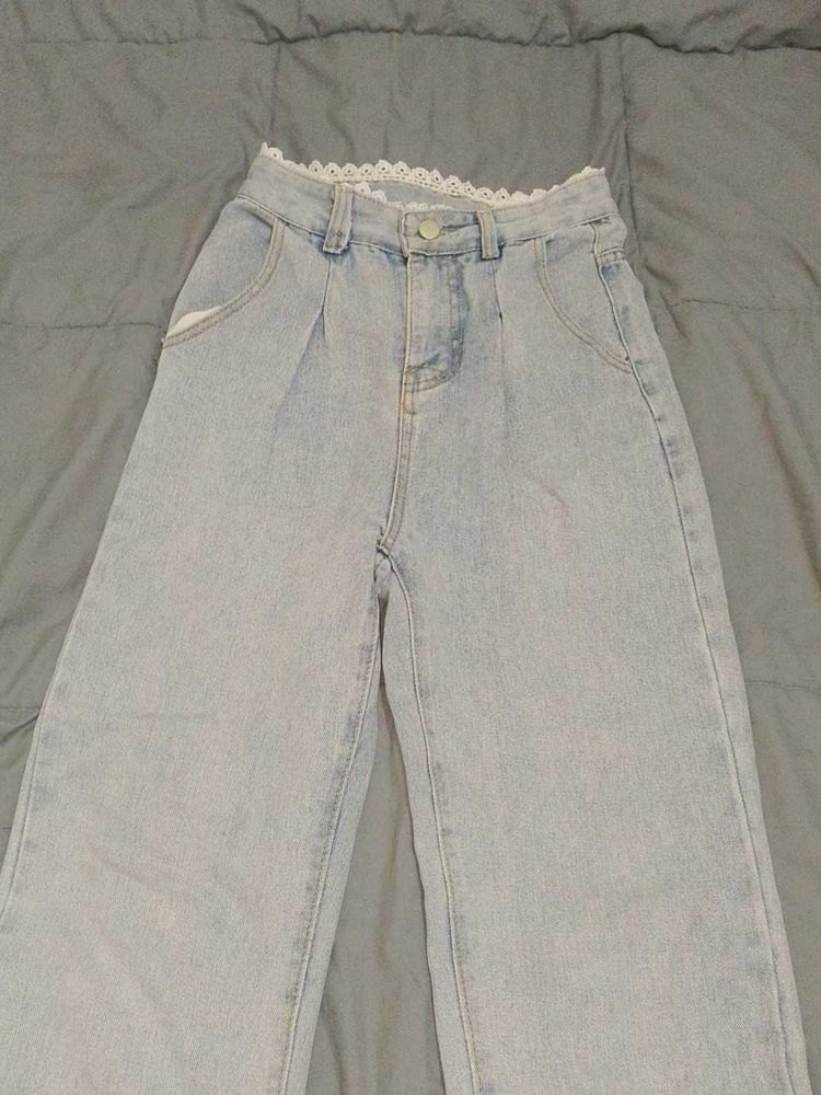 Light Wash Wide Leg Jeans