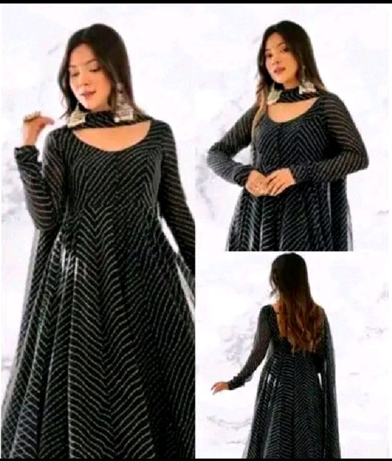 fixed price new unused anarkali with dupatta