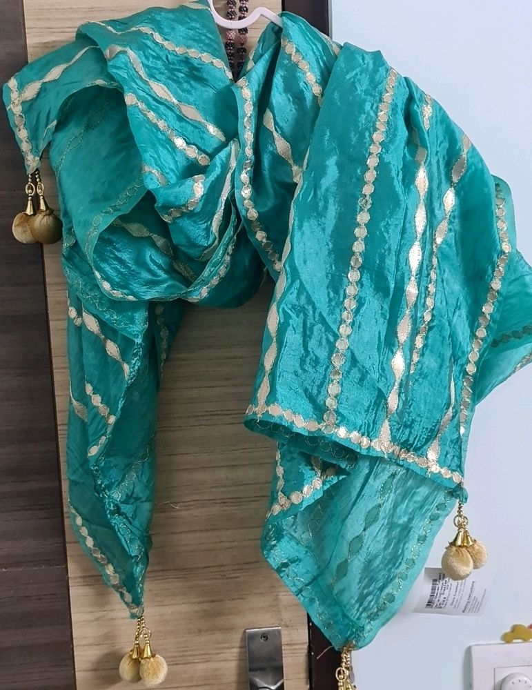 Sea Green Gota Patti Dupatta