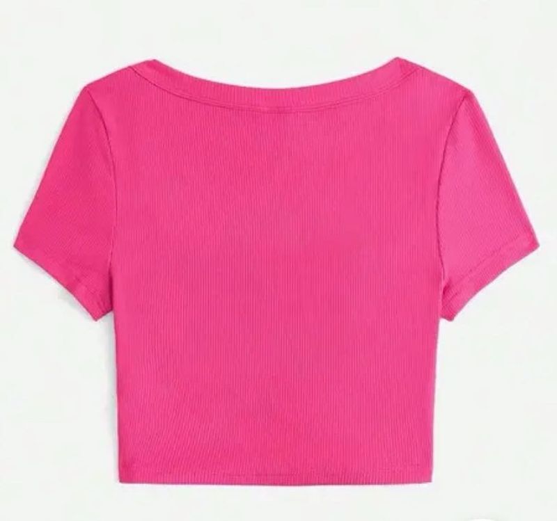 bubble pink Crop Top - Lusapeli