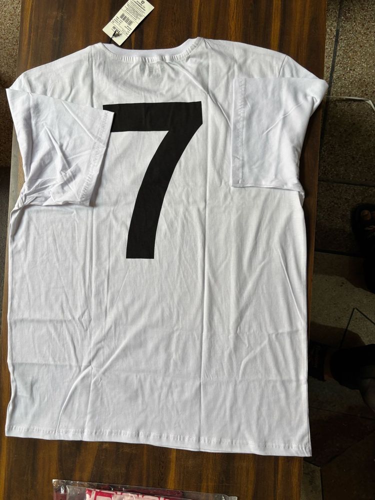Adidas White T-Shirt with '7'