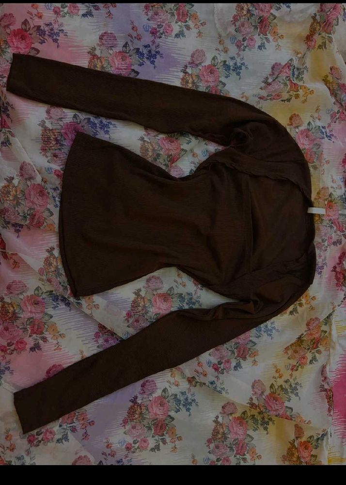 Brown Long Sleeve Top- Bust Size: 30-34