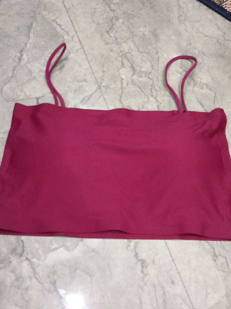 Pink Spaghetti Strap Top