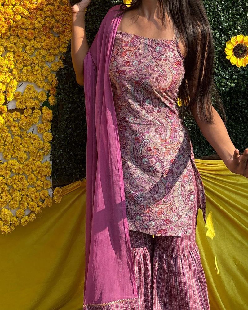 3 piece set : kurta, sharara &amp; duppatta !