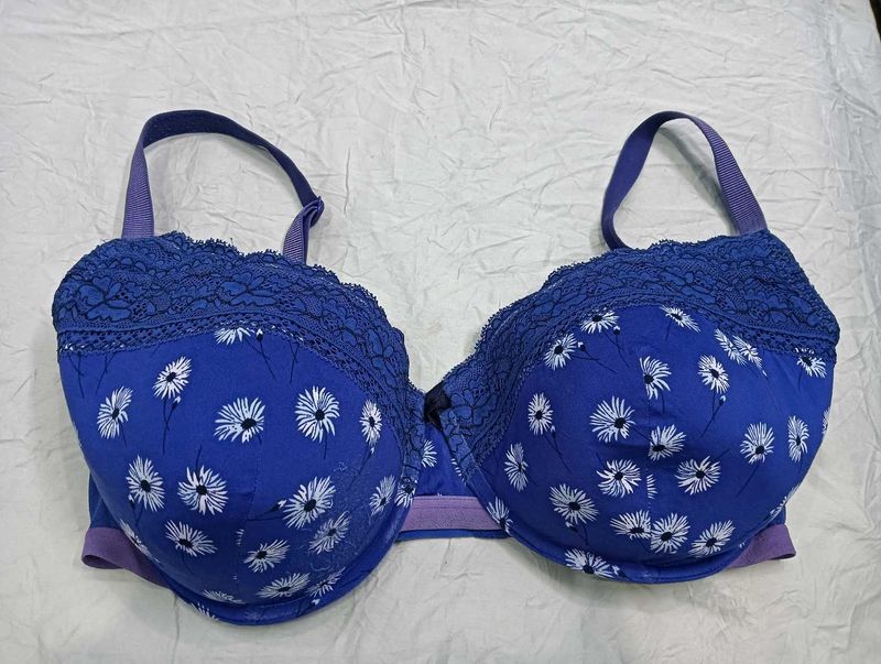 Charming🔥big pedded  Blue Floral Bra