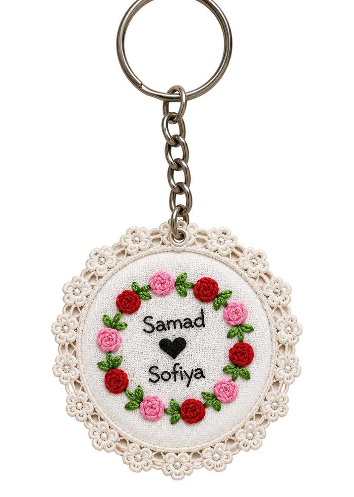 Personalized Embroidered Keychain