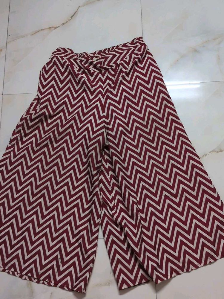 Chevron Print Palazzo Pants