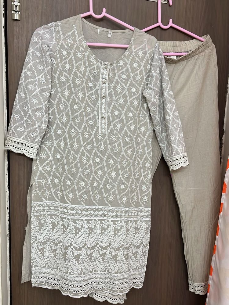 100%cotton branded chikan work suit