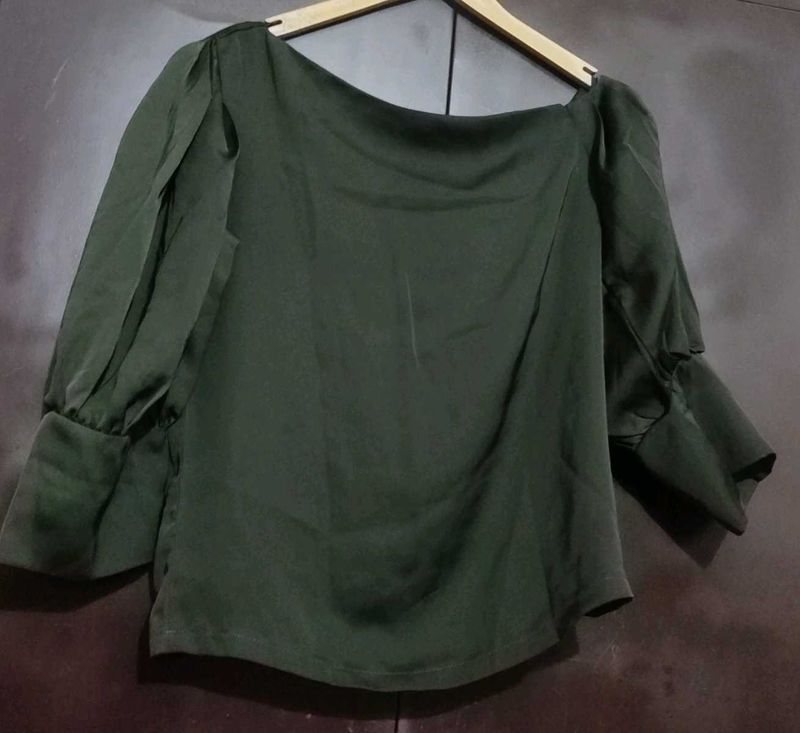 Olive Color Top For Girl Or Women 34 Bust