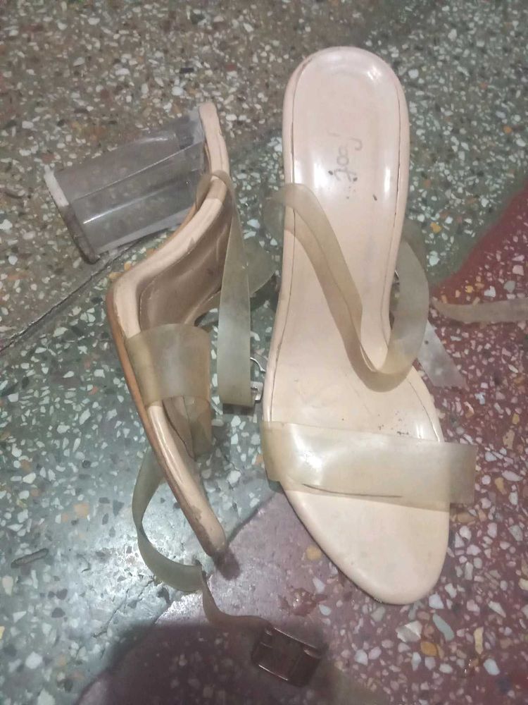 Stylish Clear Strap Heels