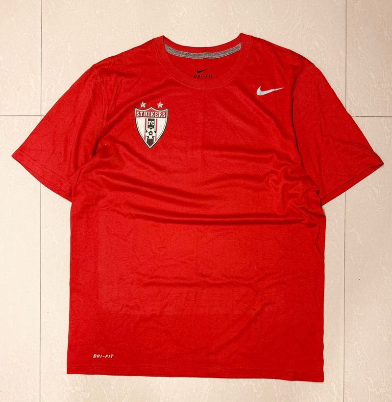 Men's Red Nike Dri-Fit Soccer T-Shirt