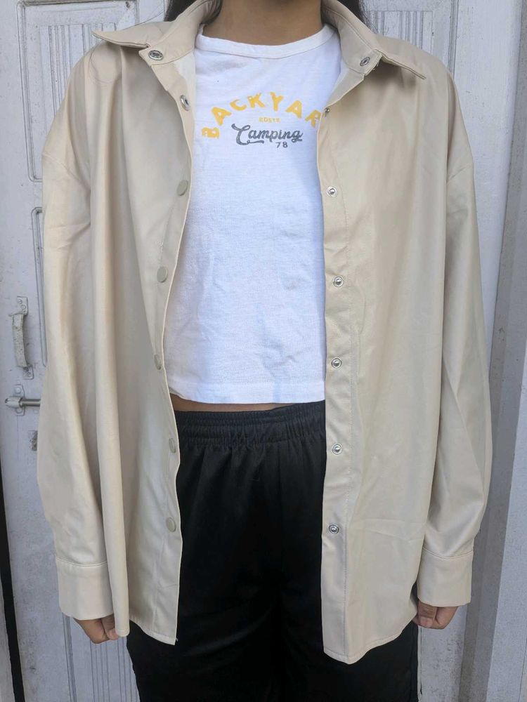 Beige Overshirt Jacket