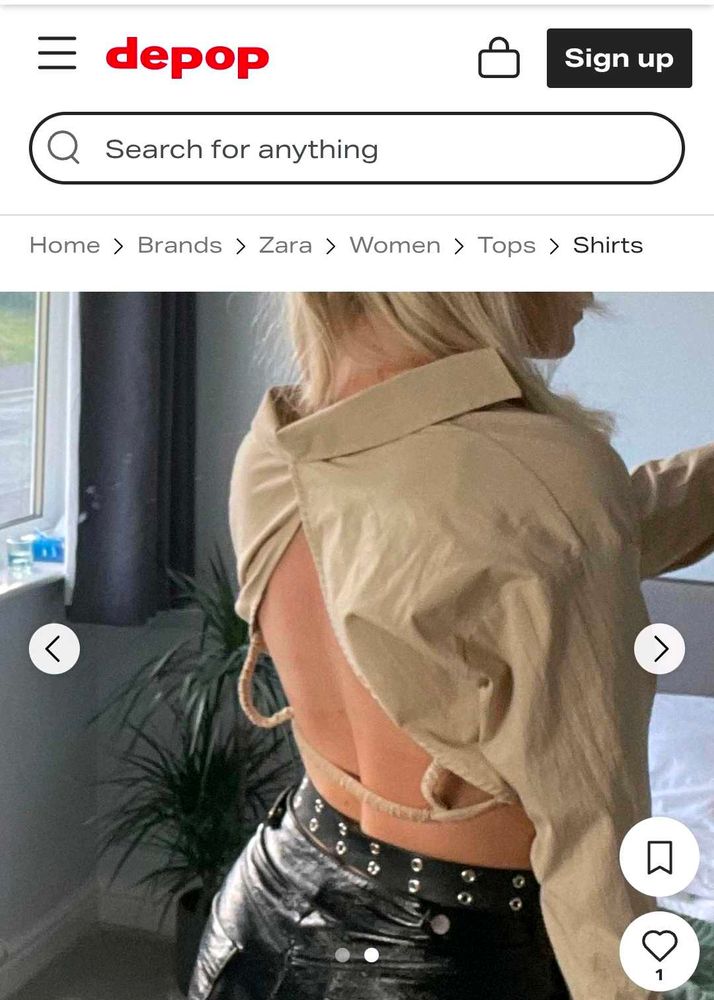Zara Open Back Crop Top