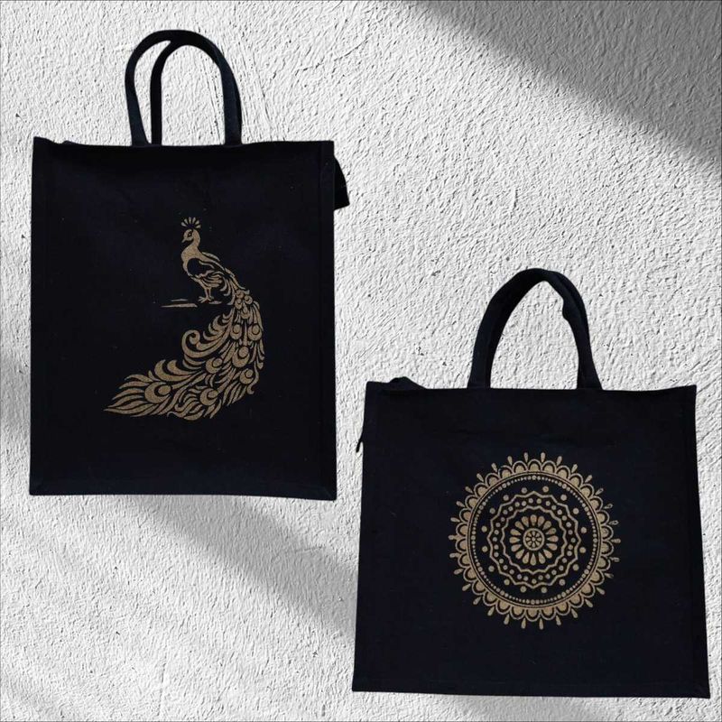 Beautiful Black Canvas Bag Combo For Gifting