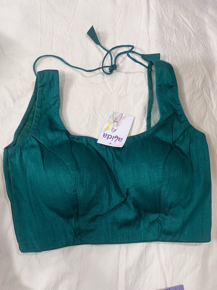 Elegant Teal Silk Blouse