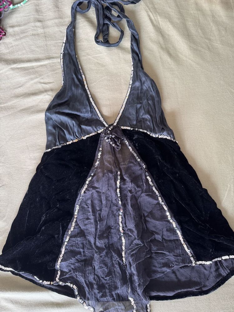 Sparkly Halter Neck Top