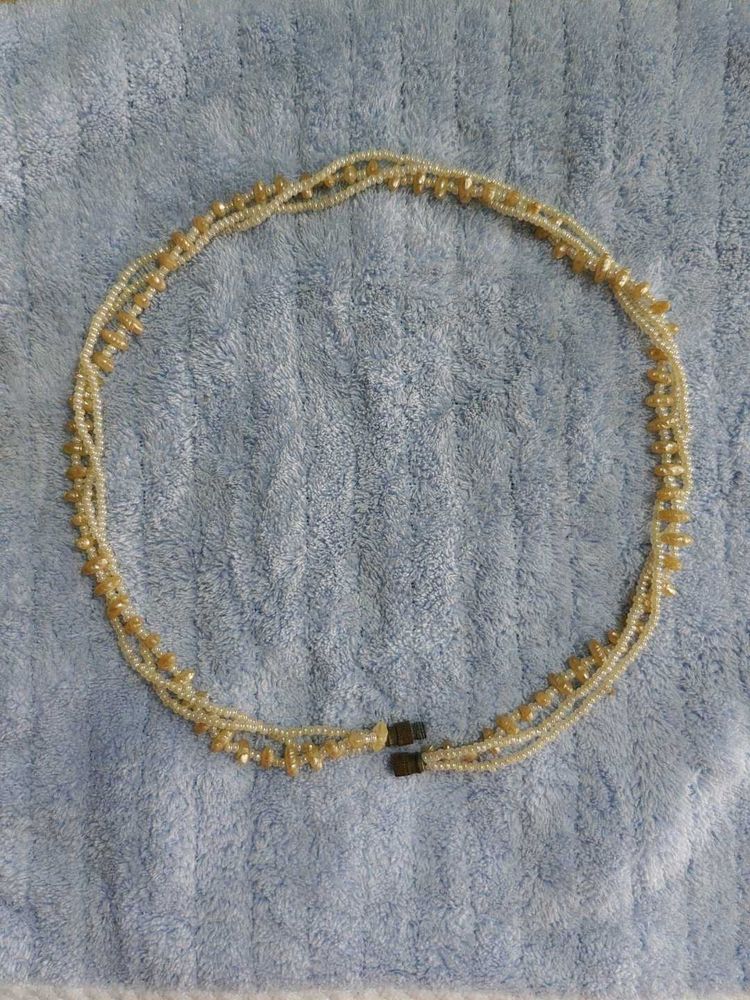Elegant Off White Beaded Necklace