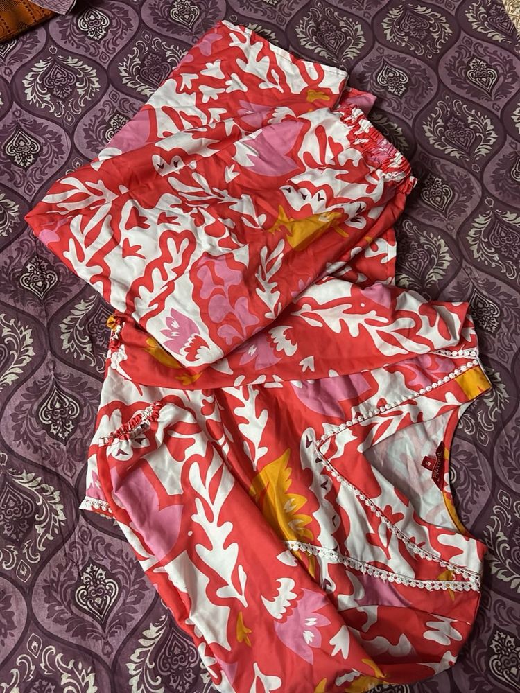 Vibrant Printed Kurta and Palazzo Set