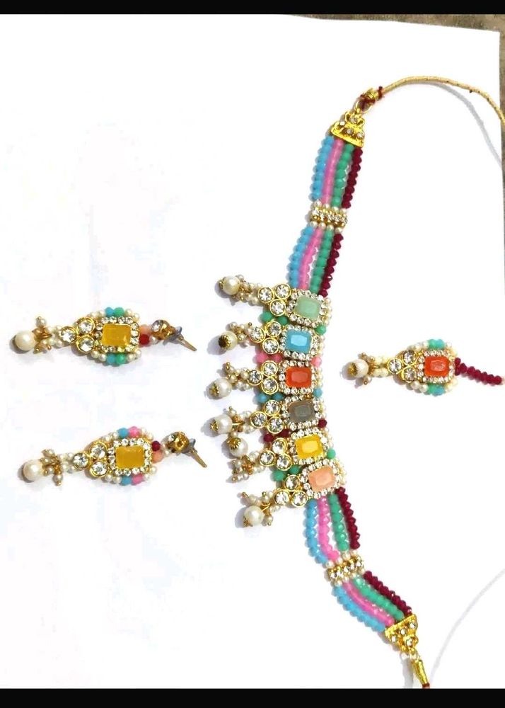 Boho Multicolor Beaded Jewelry Set