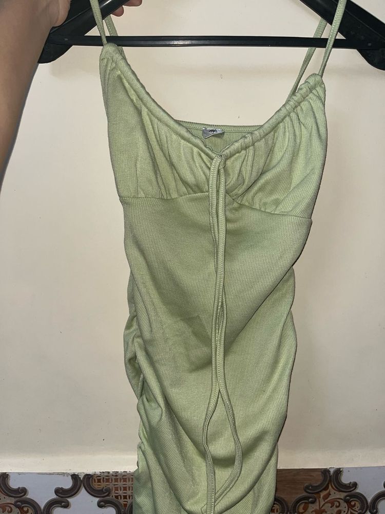 Cute Green Bodycon Mini Dress