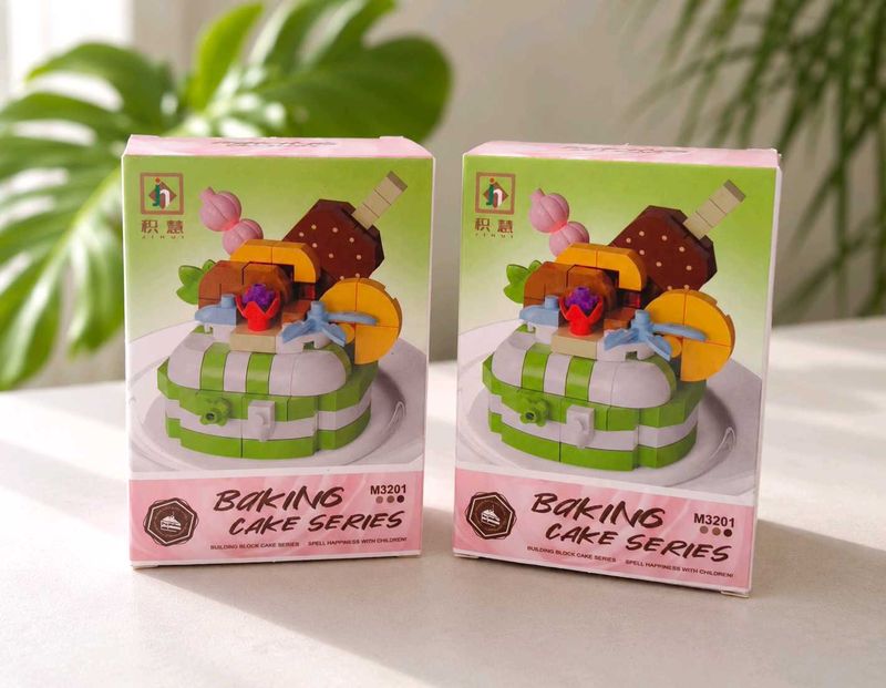 🍫🍈 Choco-Melon Cake Building Block Set