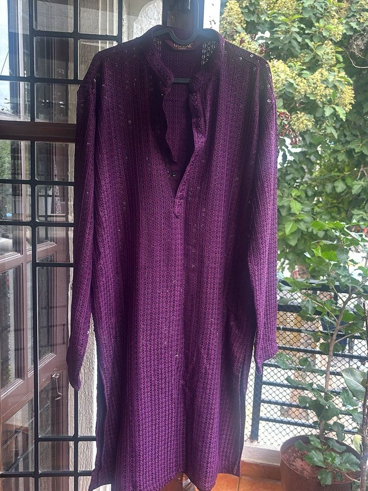 Beautiful Purple Men’s Kurta Set