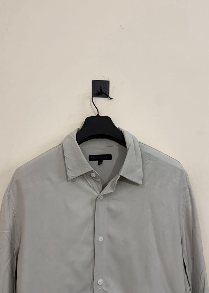 Light Grey Button-Up Shirt