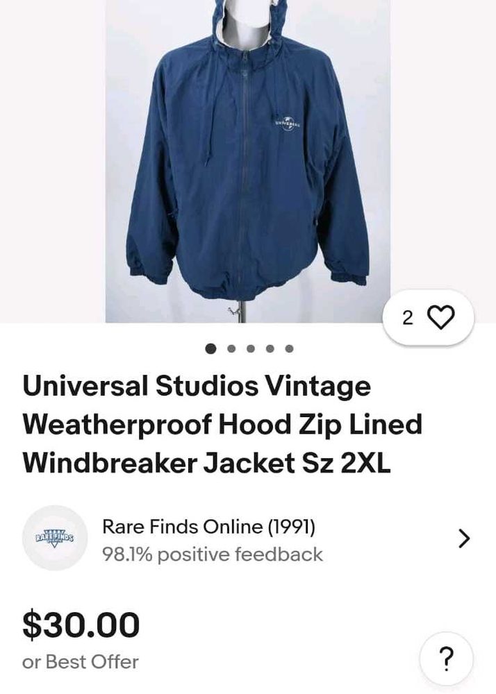 Universal Studios Windbreaker Jacket