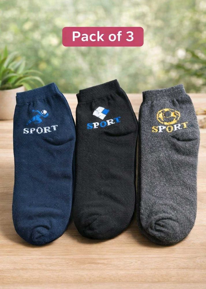 Men's Sport Ankle Socks - Pack of 3