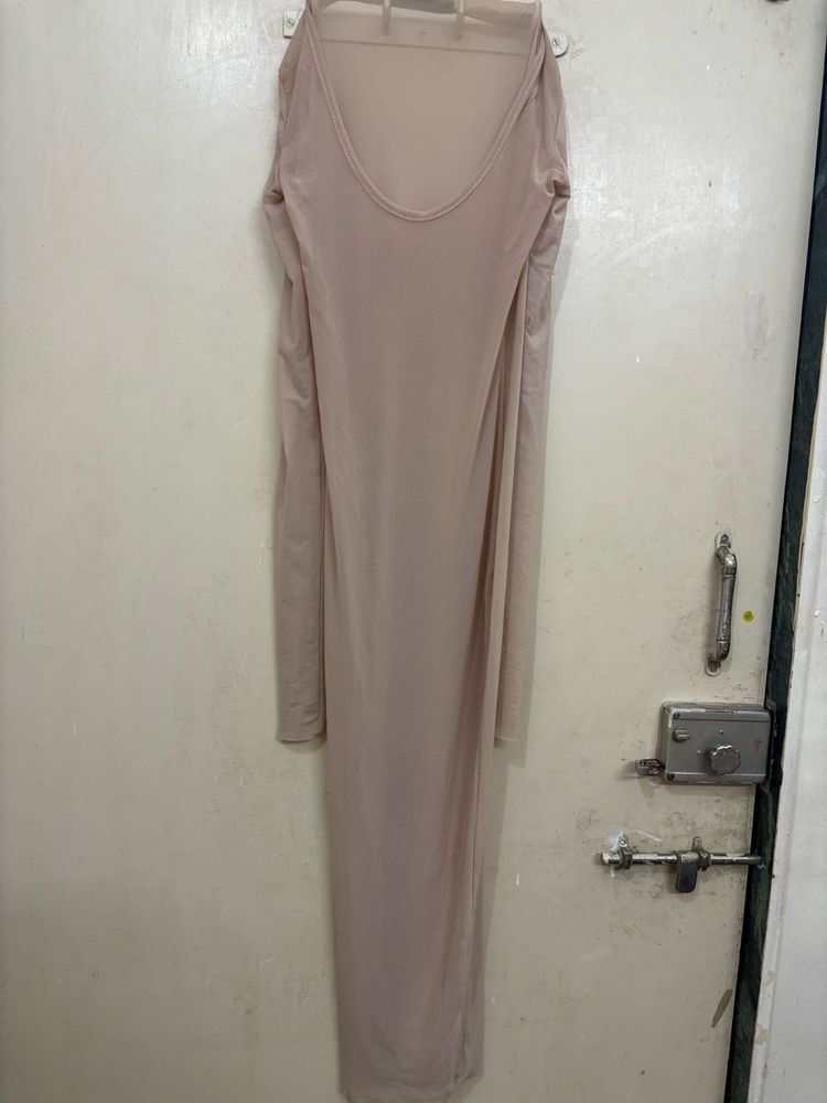 Elegant Beige Maxi Dress