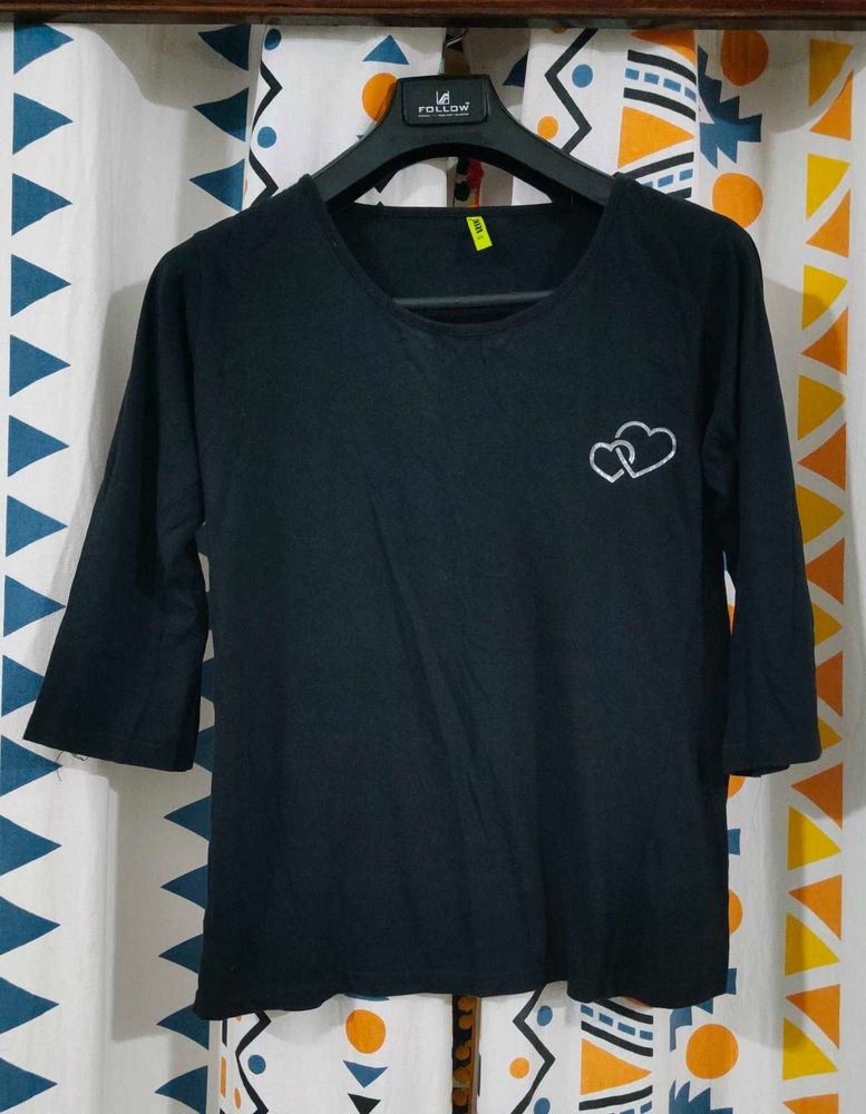 Black 3/4 Sleeve T-Shirt