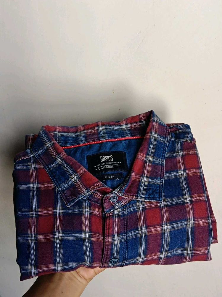 Men's Plaid Slim Fit Shirt