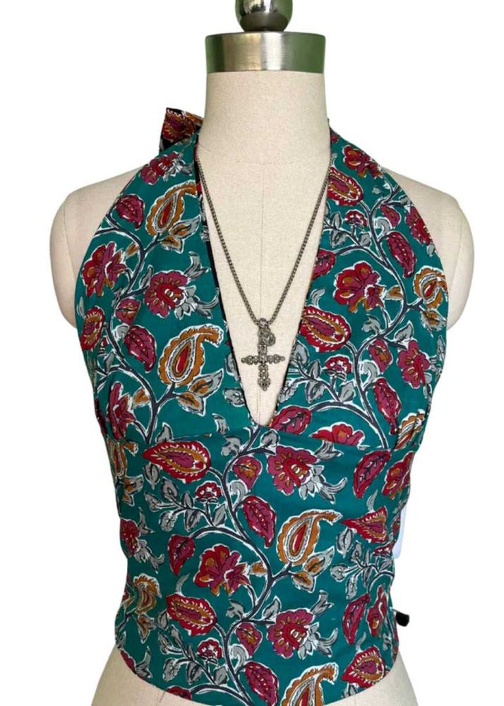 y2k seafoam shadows reversible GEET halter top