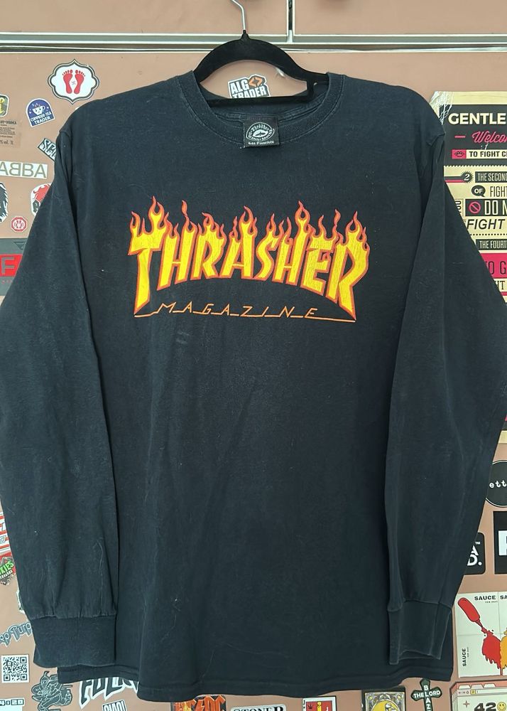 Thrasher Magazine Flame Logo Long Sleeve T-Shirt